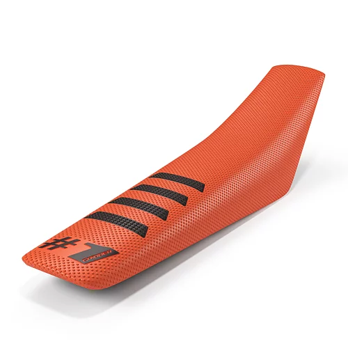 One Gripper Seat Cover - RIBBED Orange/Black