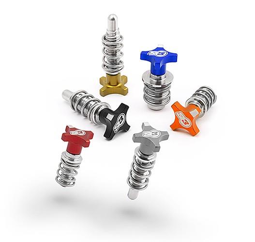 S3 Lever and MC adjusters kit AJP BRAKTEC Blue