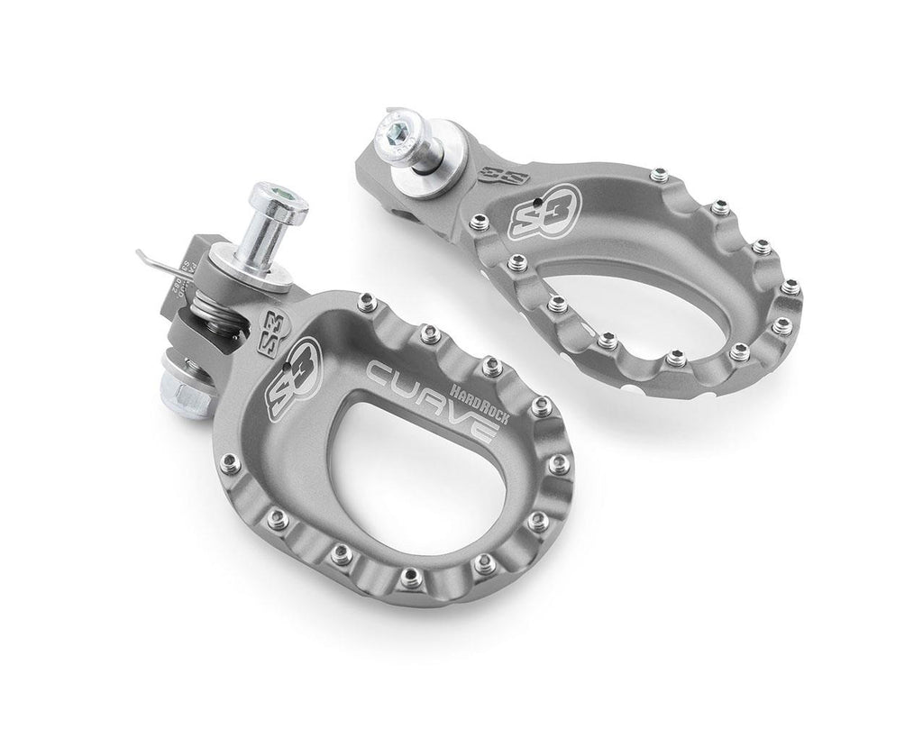 S3 Footrest Kit HR Curve Silver