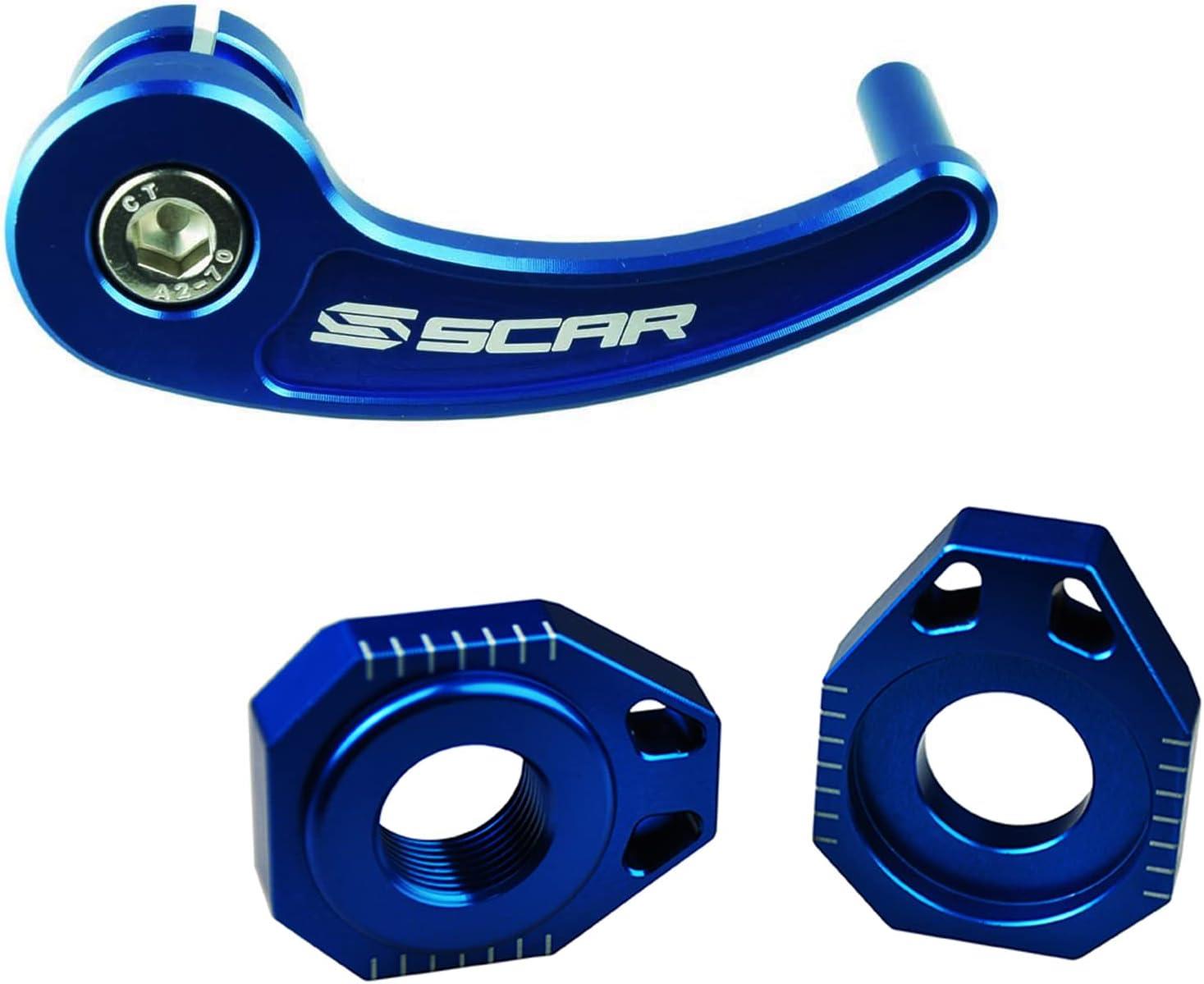 Axle Blocks -Sherco 125/250/350/450 SE-R-SEF-R 08-17 Blue color