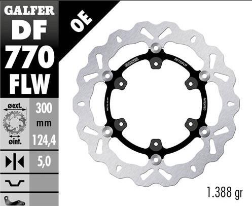 Galfer DISC WAVE FLOATING (C STEEL) 300X5MM