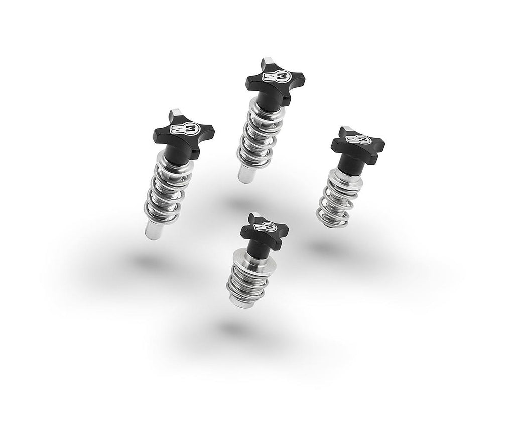 S3 Lever and MC adjusters kit AJP BRAKTEC Silver