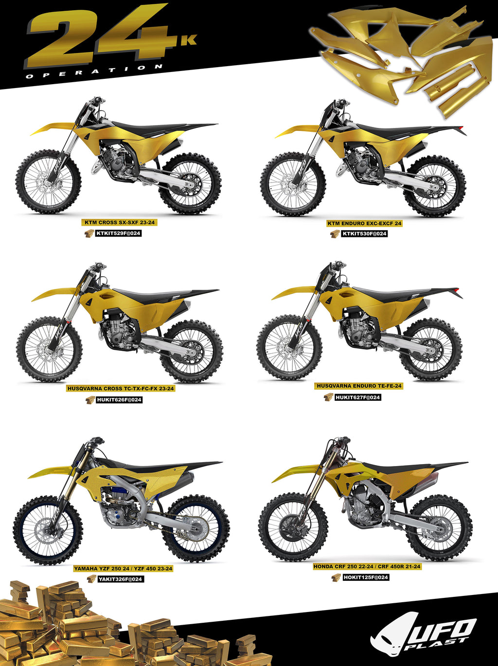 Ktm SX 2024 full kit Gold