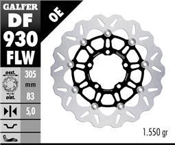 Galfer DISC WAVE FLOATING (C. STEEL) 305x5mm (Tige
