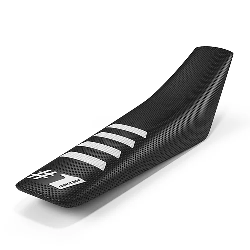 One Gripper Seat Cover - RIBBED Black/White