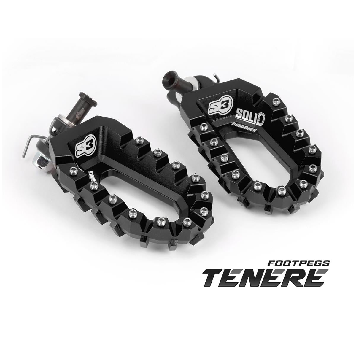 S3 Footrest Solid Aluminium Black