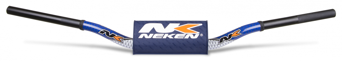 Neken Handlebar, white-blue, pad blue