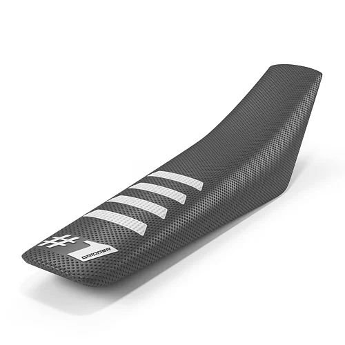 One Gripper Seat Cover - RIBBED Dark Grey/White