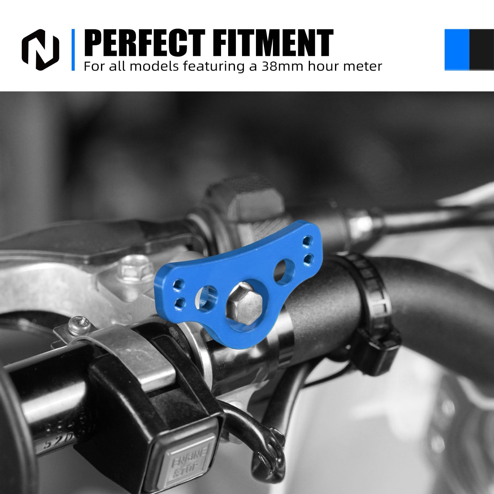 Universal 38MM Hour Meter Mounting Bracket For Dirt Bike KTM Yamaha Honda Kawasaki Suzuki