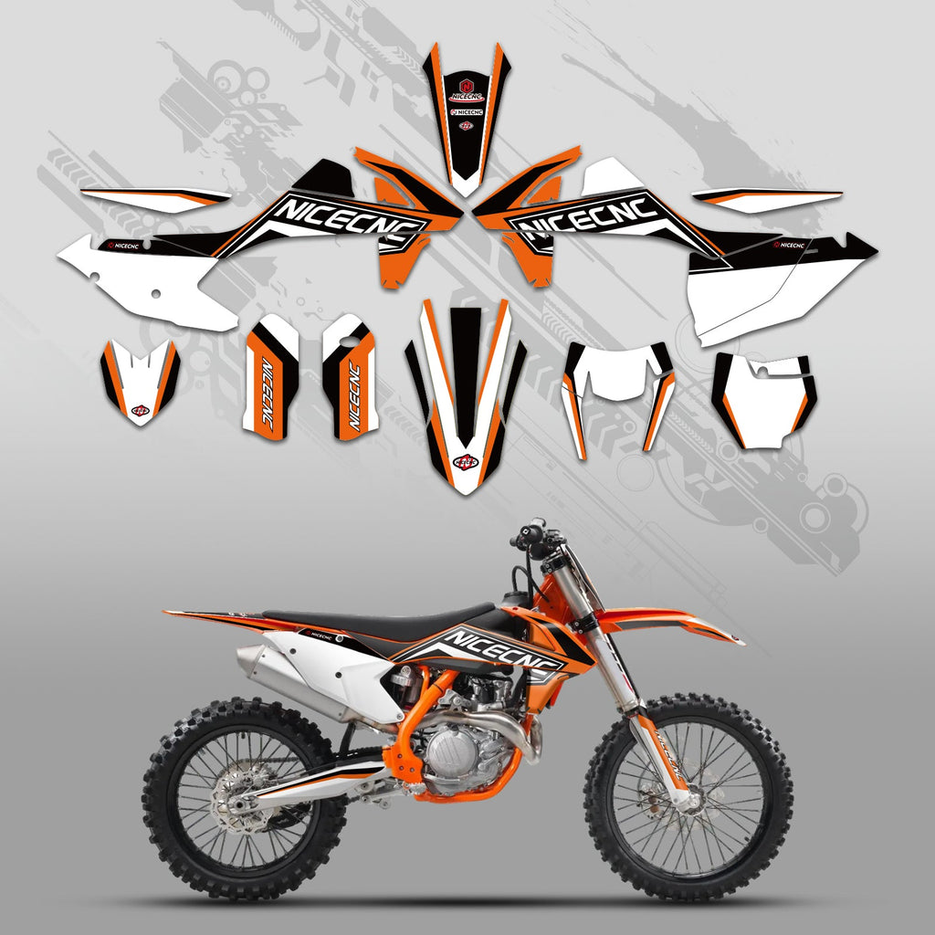 Motorcycle Full Graphics Decals Stickers Kit For KTM SX SXF 125-450 2016-2018