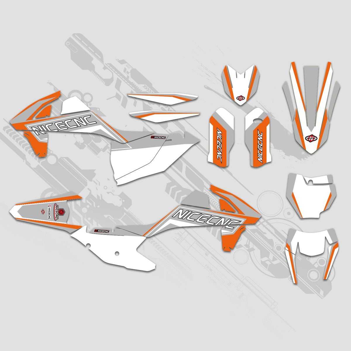 Off-Road Bike Full Graphics Decals Stickers Kit For KTM SX SXF 125-450 2016-2018