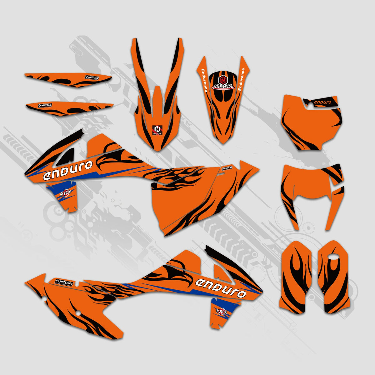 Motorcycle Full Graphics Decals Stickers Kit For KTM EXC/XC/XCF	2017-2019