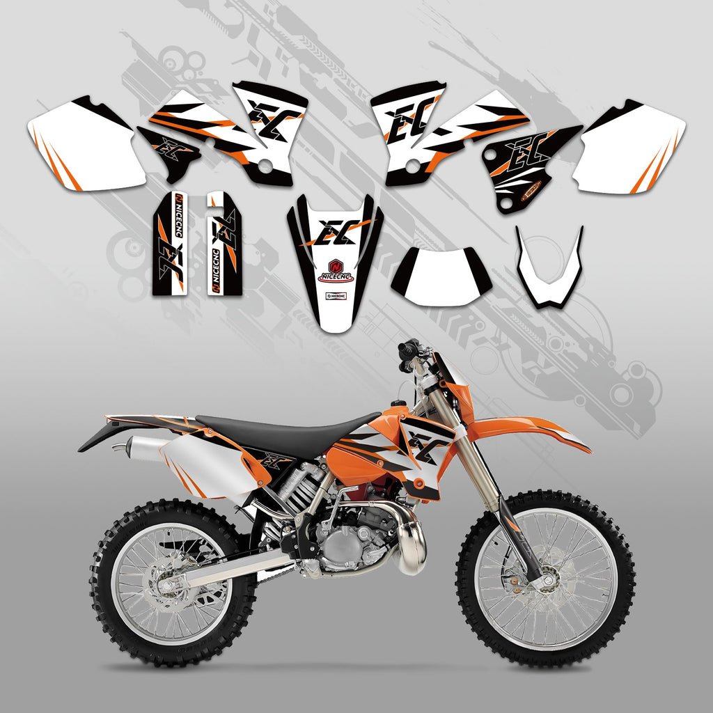 Motorcycle Full Graphics Decals Stickers Kit For KTM EXC 2003