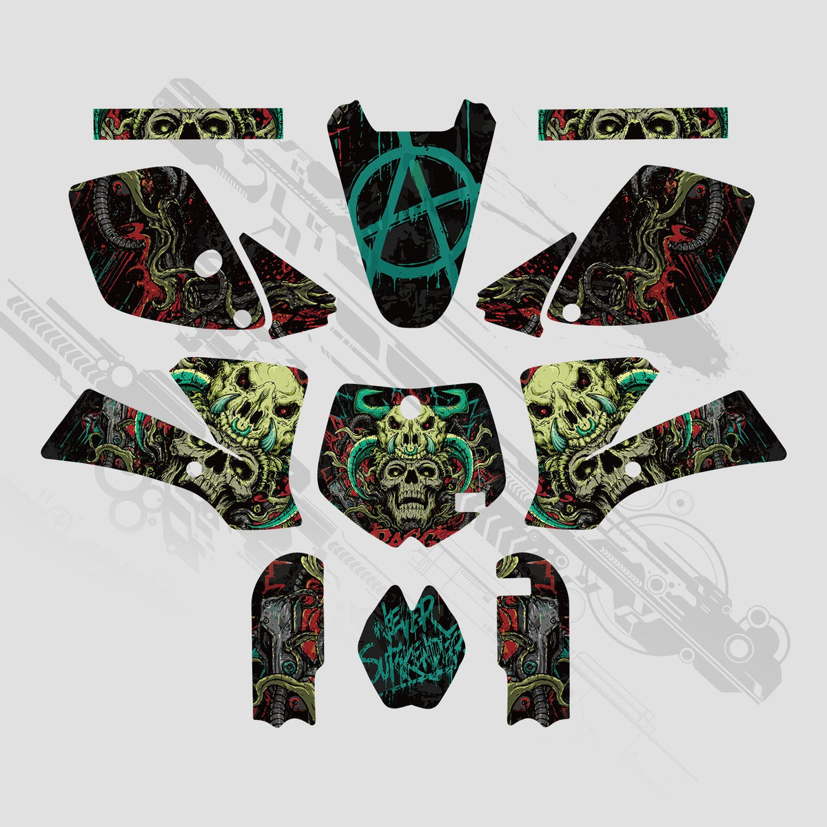 Full Graphics Decals Stickers Set For KTM SX65 2002-2008