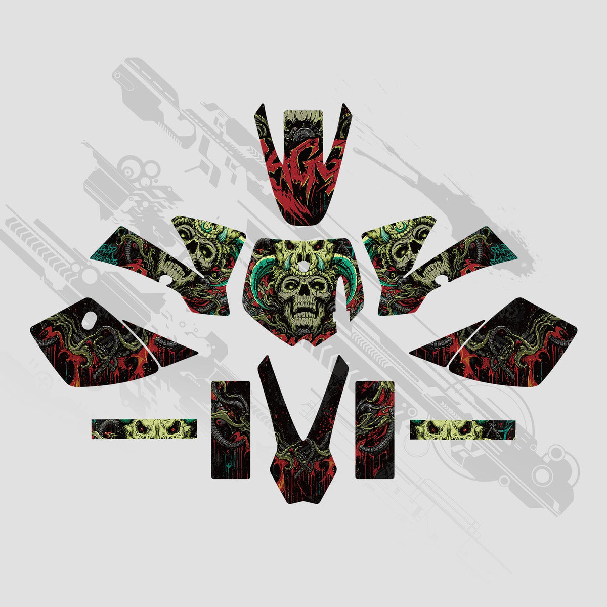 Motorcycle Full Graphics Decals Stickers Kit For KTM SX50 2002-2008