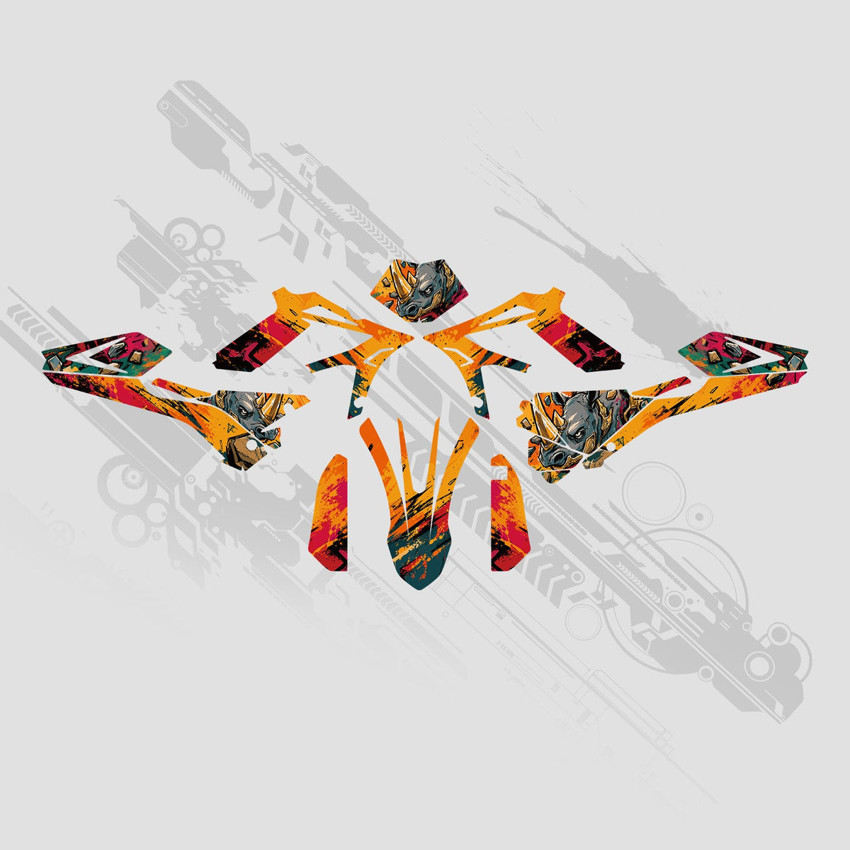 Full Graphics Decals Stickers Kit For Beta Xtrainer 250/300 2018-2019