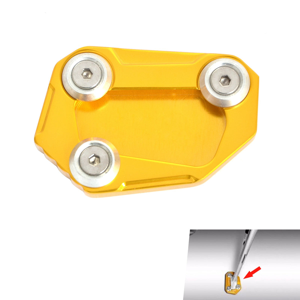 CNC Kickstand Side Stand Pad Plate For BMW S1000R S 1000R 2014-2016