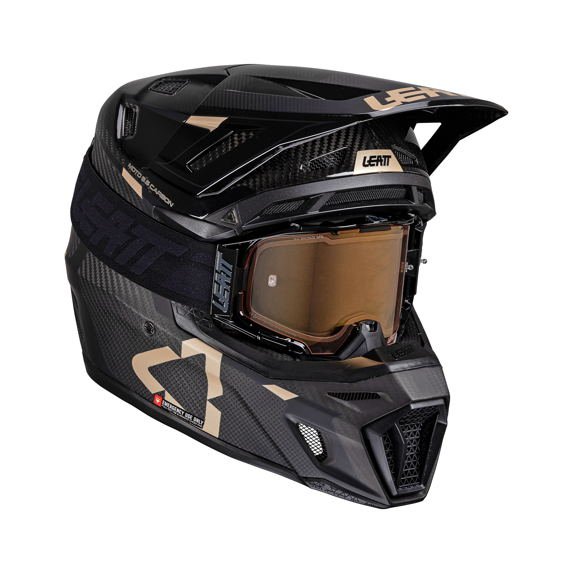 Helmet Kit Moto 9.5 Carbon with 6.5 Iriz Goggle Position 1