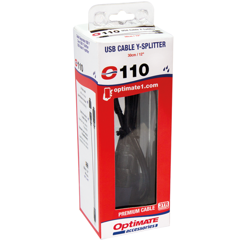 Y-SPLITTER USB 2AMP - 2 X USB 1AMP