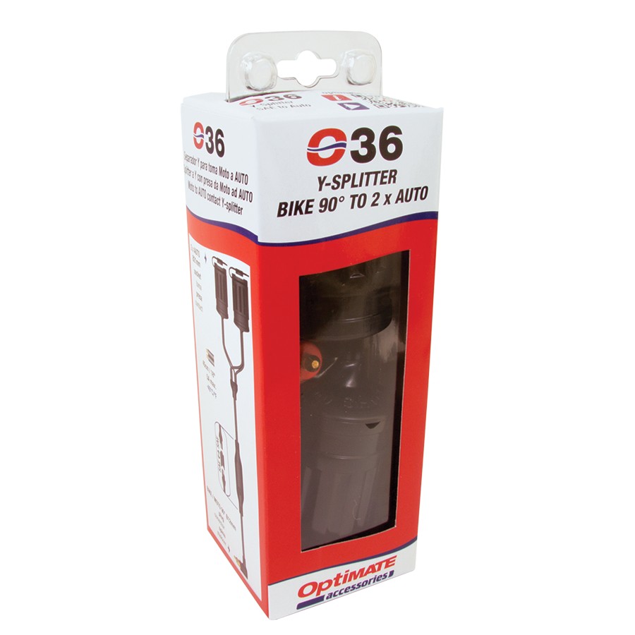 Y-SPLITTER BIKE 90° plug TO 2X AUTO SOCKET