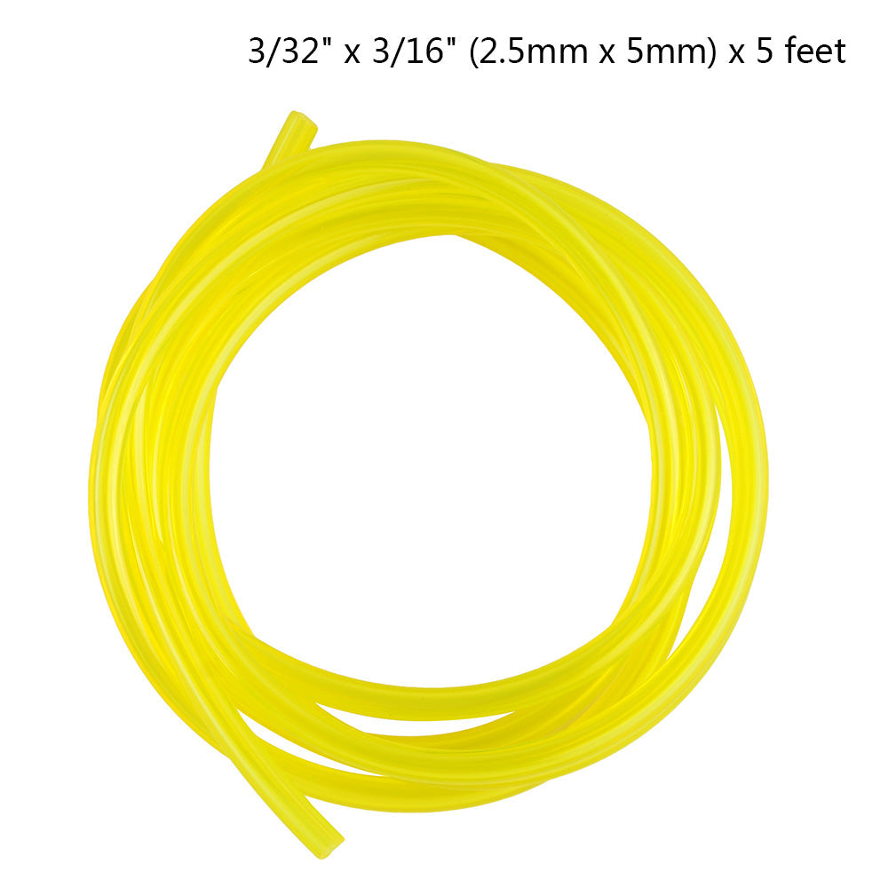 4x Polyurethane Petrol Fuel Gas Line Pipe Hose Tube For Trimmer/Chainsaw/Blower