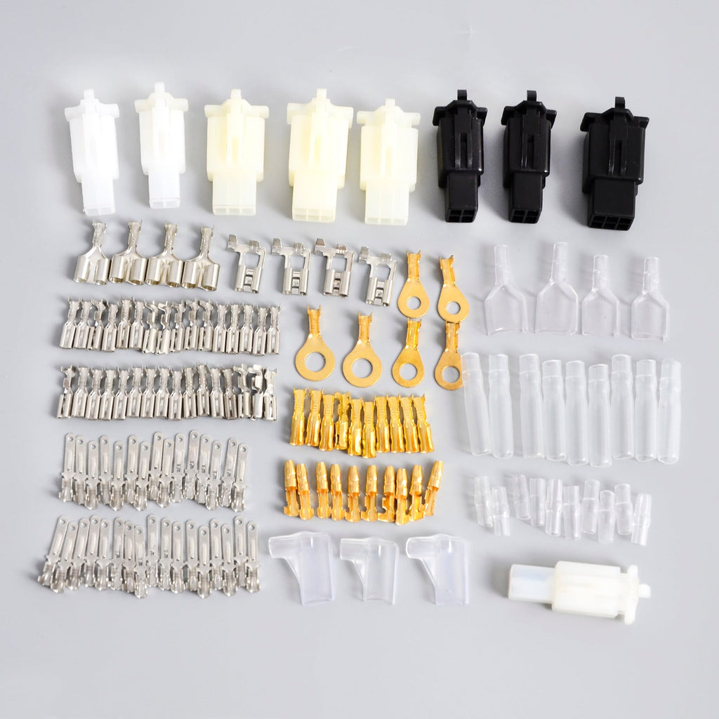 Motorcycle Car Electrical Wiring Bullet Connectors Brass Terminal 2 3 4 6 Way