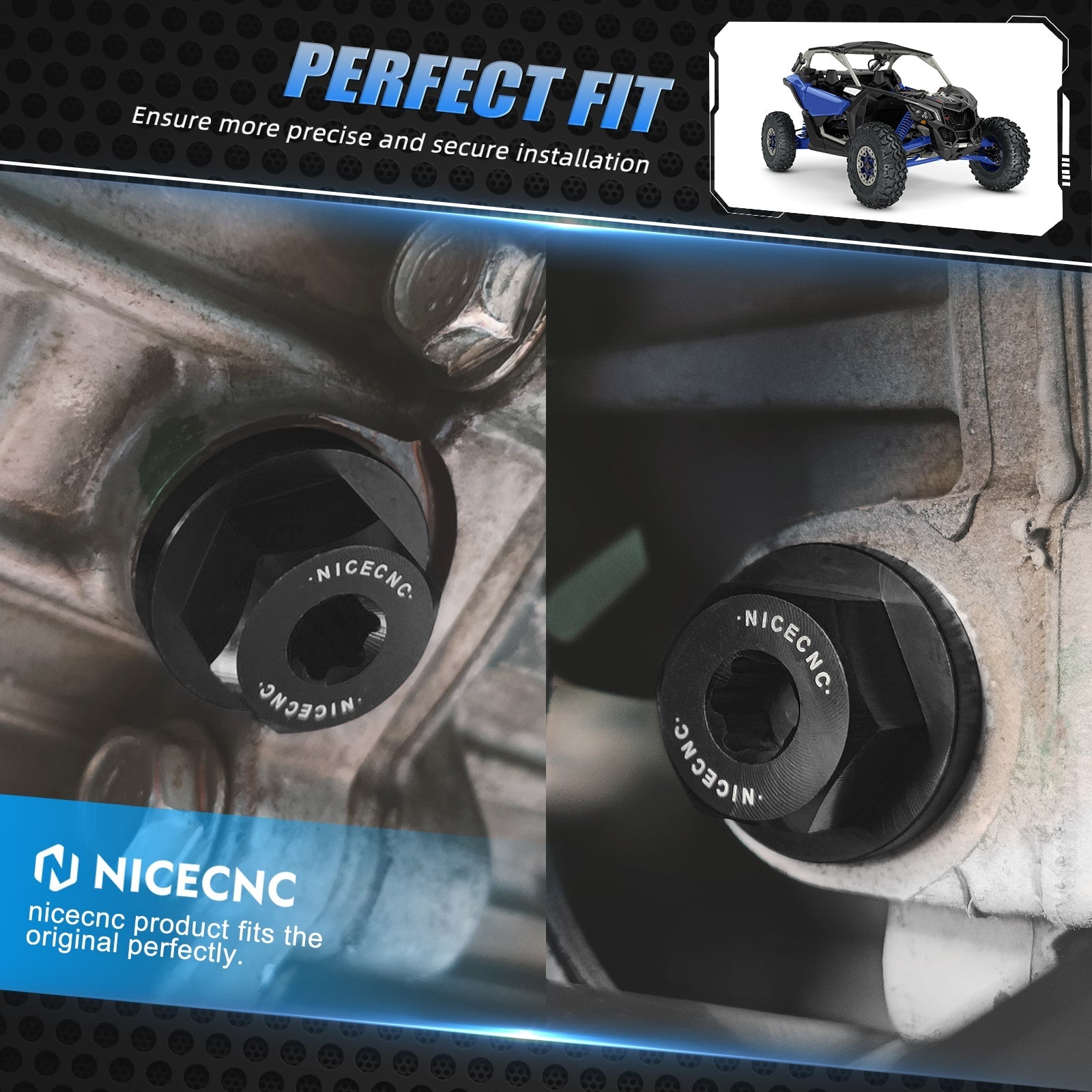 Transmission Oil Fill Drain Plug Kit For Polaris RZR XP 4 General 1000 RZR 570 900