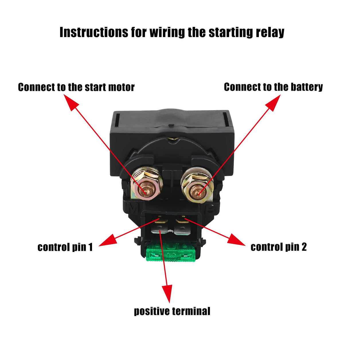 Relay Starter Solenoid Switch For Kawasaki EL250 EX250 Honda CRF Suzuki GSX-R