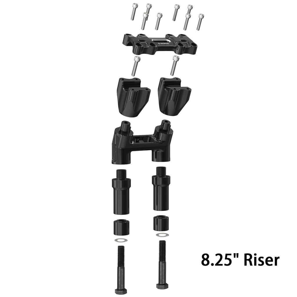 Handlebar Risers + Speedo Gauge Relocation Bracket Kit For Harley Road Glide 2015-2023