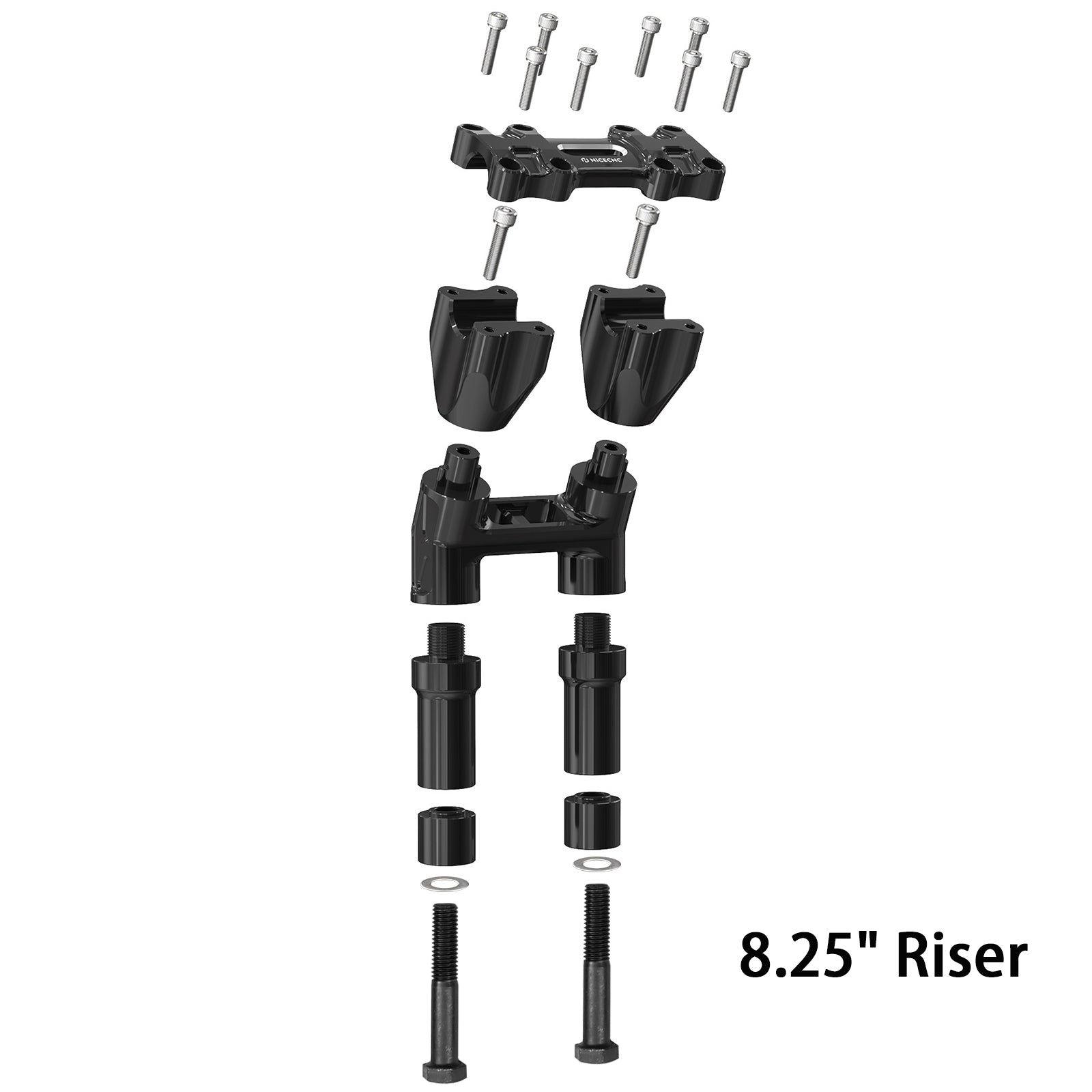 Modular Kickback Handlebar Riser For Harley Softail Slim Standard Deluxe Heritage Fat Boy