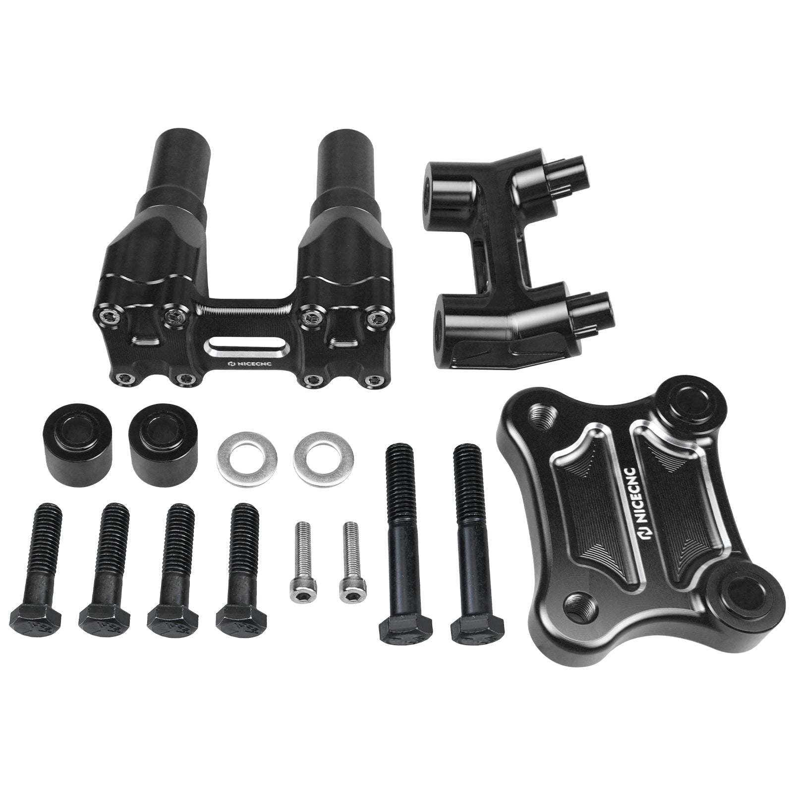 Kickback Handlebar Riser Kit For Harley Street Electra Tri Glide Ultra Limited 1-1/8" Bar