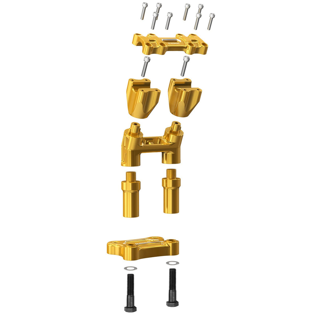 Kickback Handlebar Riser Kit For Harley Street Electra Tri Glide Ultra Limited 1-1/8" Bar