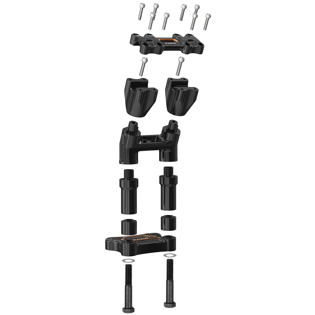 Kickback Handlebar Riser Kit For Harley Street Electra Tri Glide Ultra Limited 1-1/8" Bar