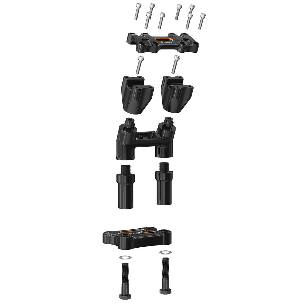Kickback Handlebar Riser Kit For Harley Street Electra Tri Glide Ultra Limited 1-1/8" Bar