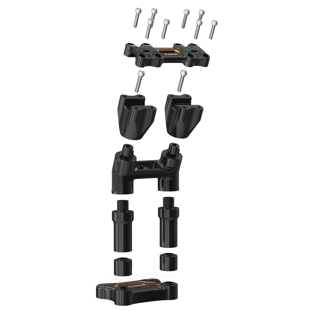 Kickback Handlebar Riser Kit For Harley Street Electra Tri Glide Ultra Limited 1-1/8" Bar