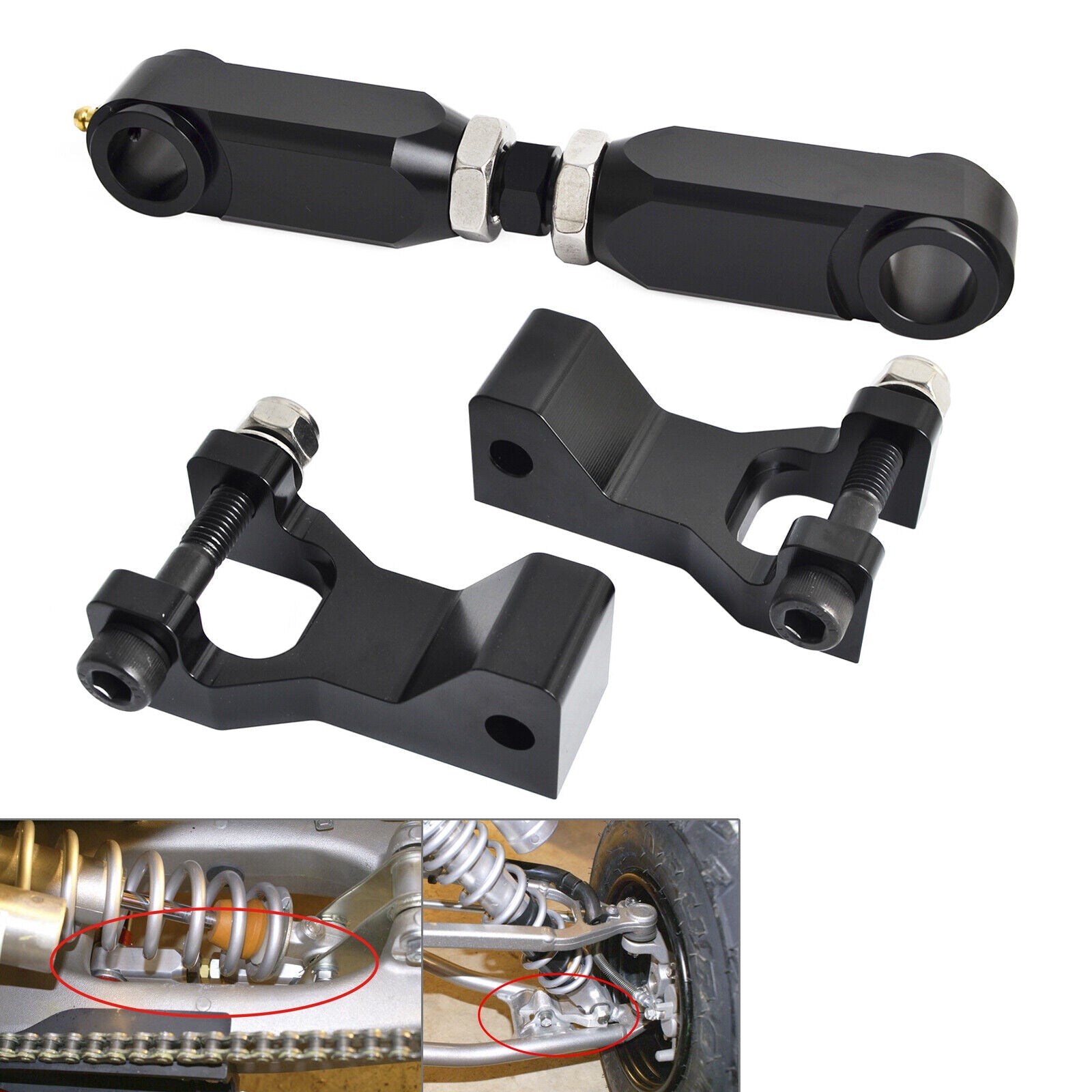 Adjustable Front Rear Lowering Drop Link Kit For Yamaha Raptor 660 700