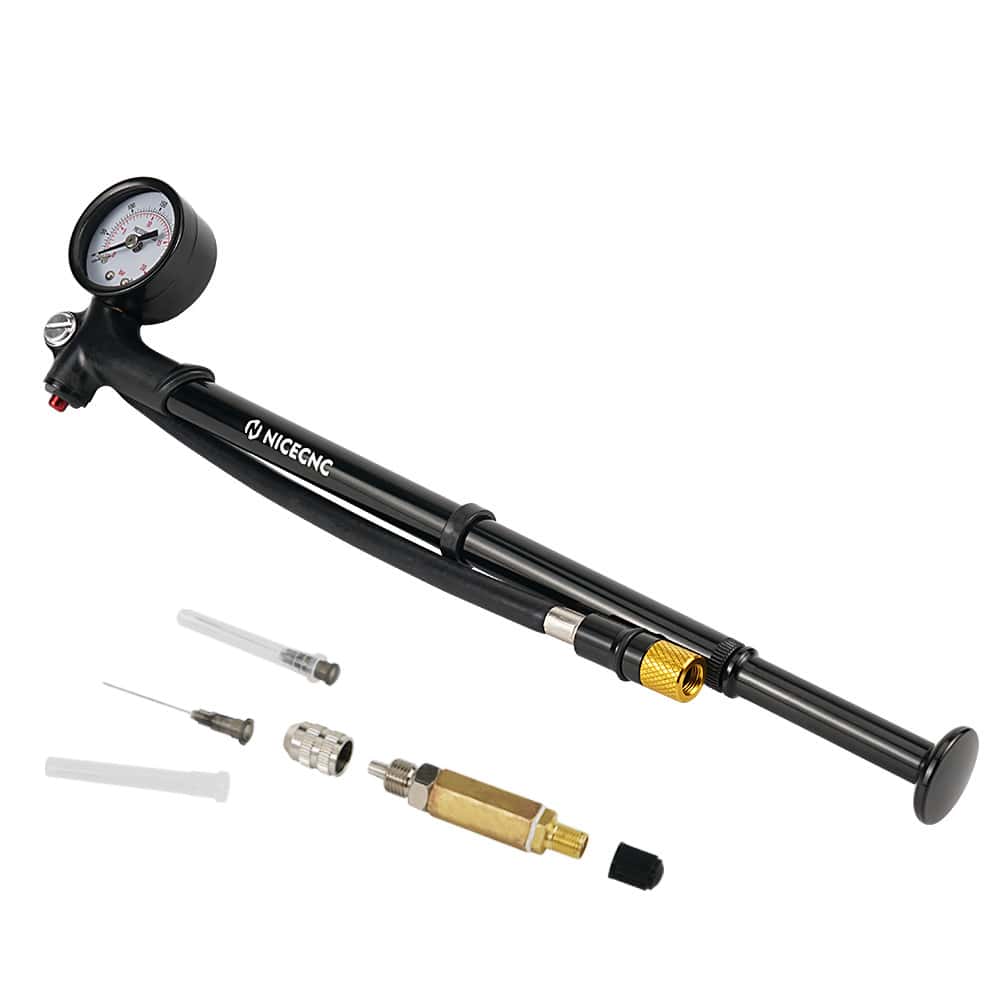 300 psi Air Shock Fork Pump with Rubber Handle Nitrogen Needle Fill Tools Kit Position 1