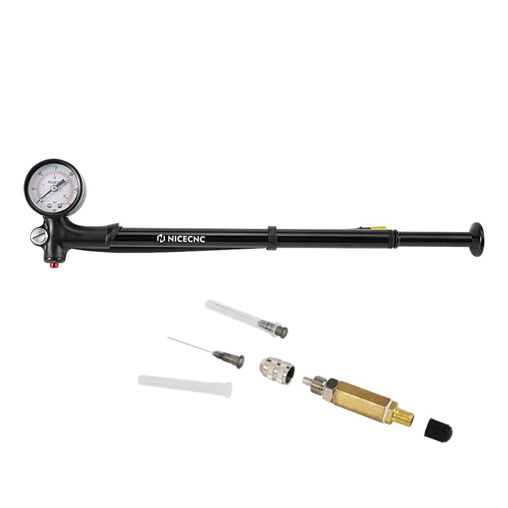 300 psi Air Shock Fork Pump with Rubber Handle Nitrogen Needle Fill Tools Kit Position 4