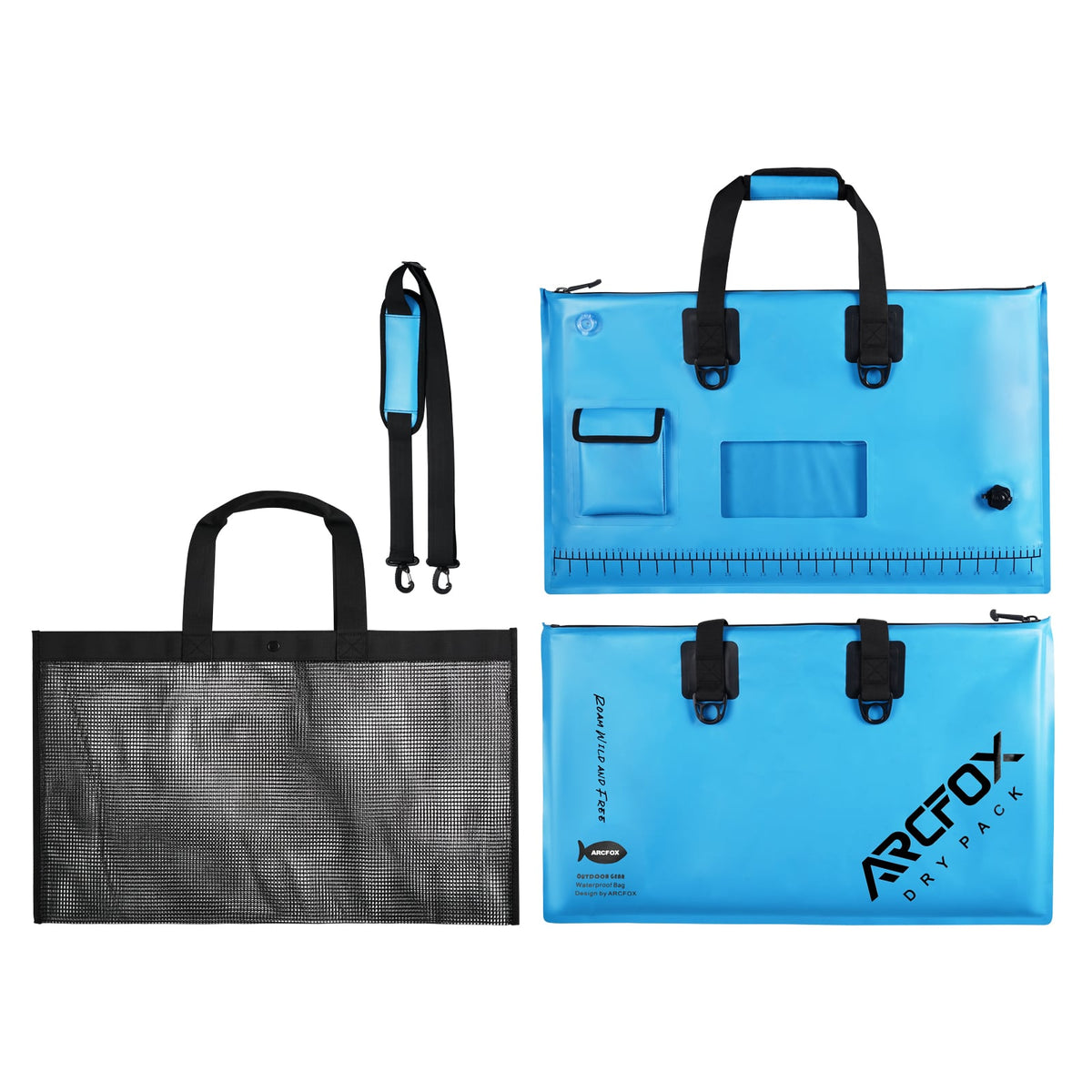 ARCFOX Fish Tournament Bag Removable Mesh Bag See-through Pocket