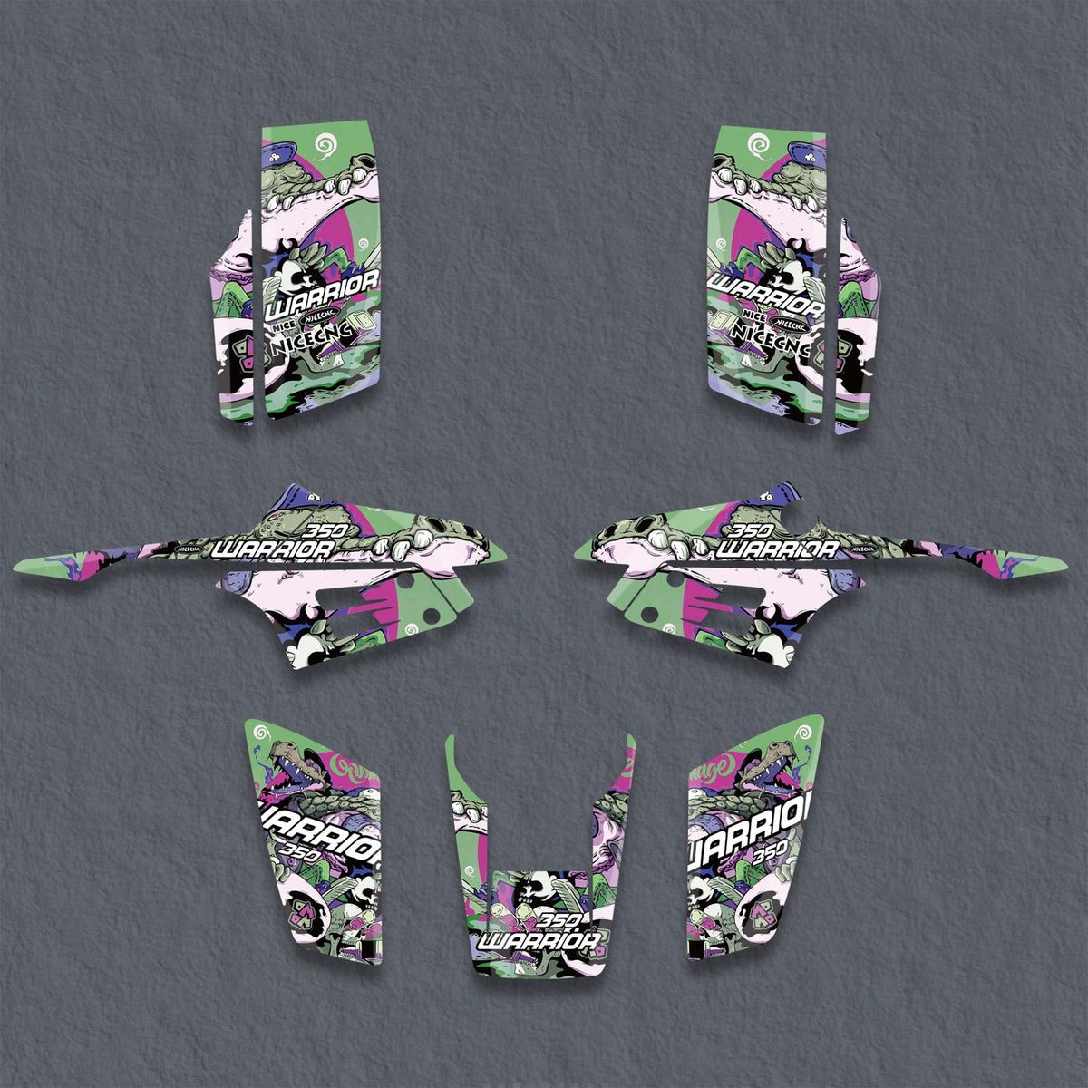 ATV Decals Full Graphics Stickers Set For YAMAHA Warrior 350 1987-2004