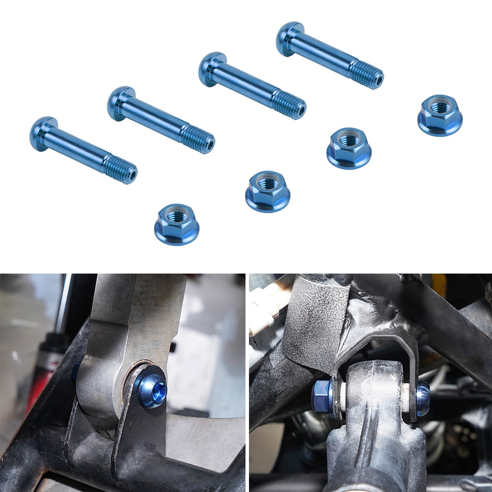 4PCS Front Shock Mount Bolts & Lock Nuts For Yamaha RAPTOR 700 2006-2020