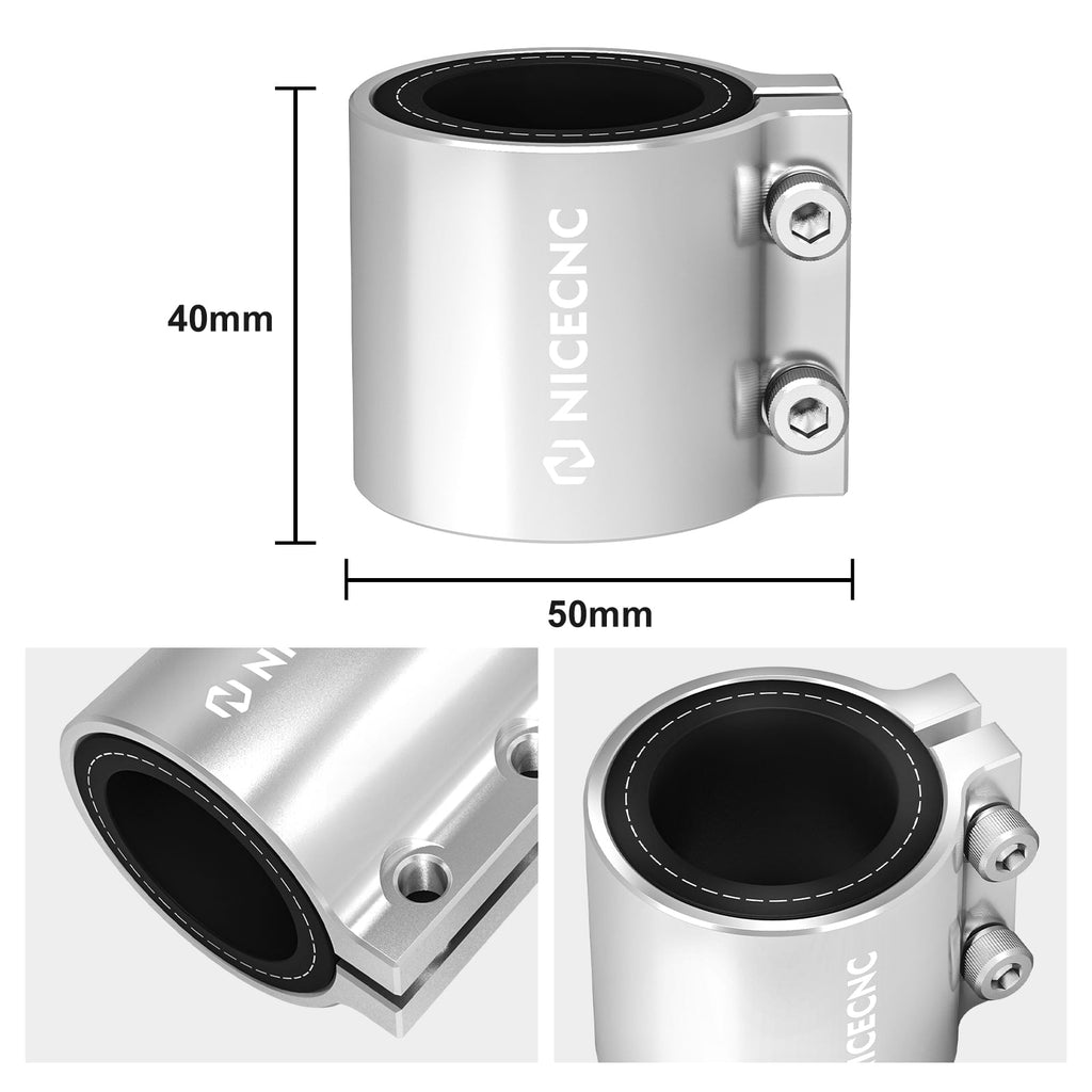 Muffler Exhaust Pipe Clamp Bracket Connector For Yamaha Banshee Blaster