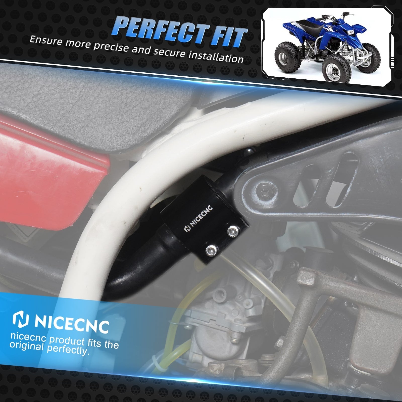 Muffler Exhaust Pipe Clamp Bracket Connector For Yamaha Banshee Blaster