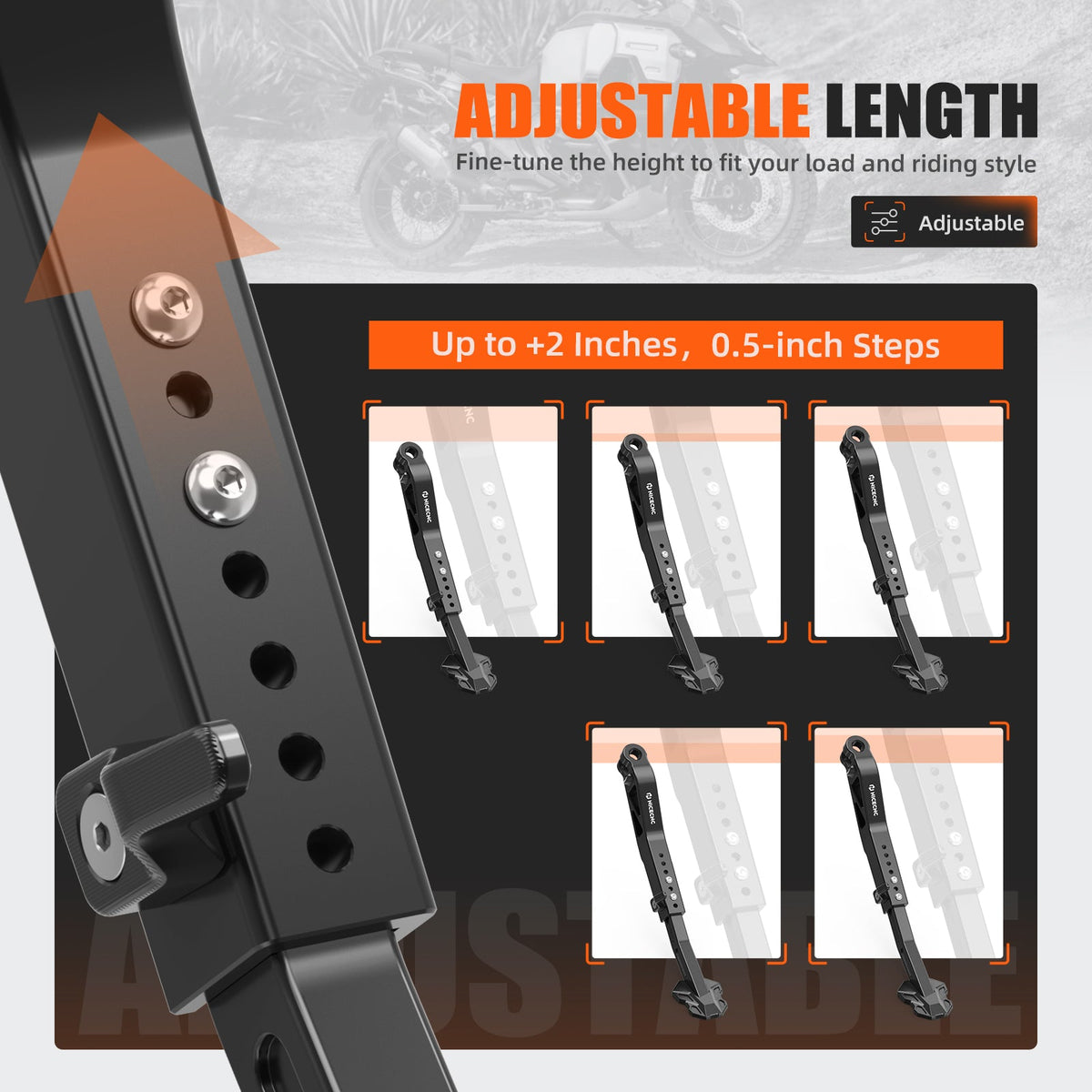 Adjustable Side Stand Kickstand For BMW R 1300 GS  / Adventure 2024–2025