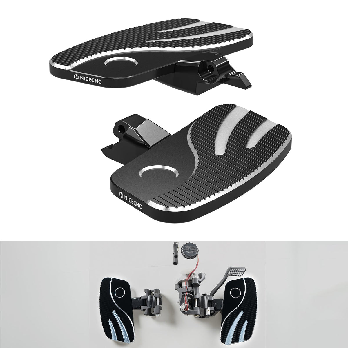 Enlarged Rider Foot Floorboards Pegs Rest Pedals For Can-Am Ryker 600 900 ACE