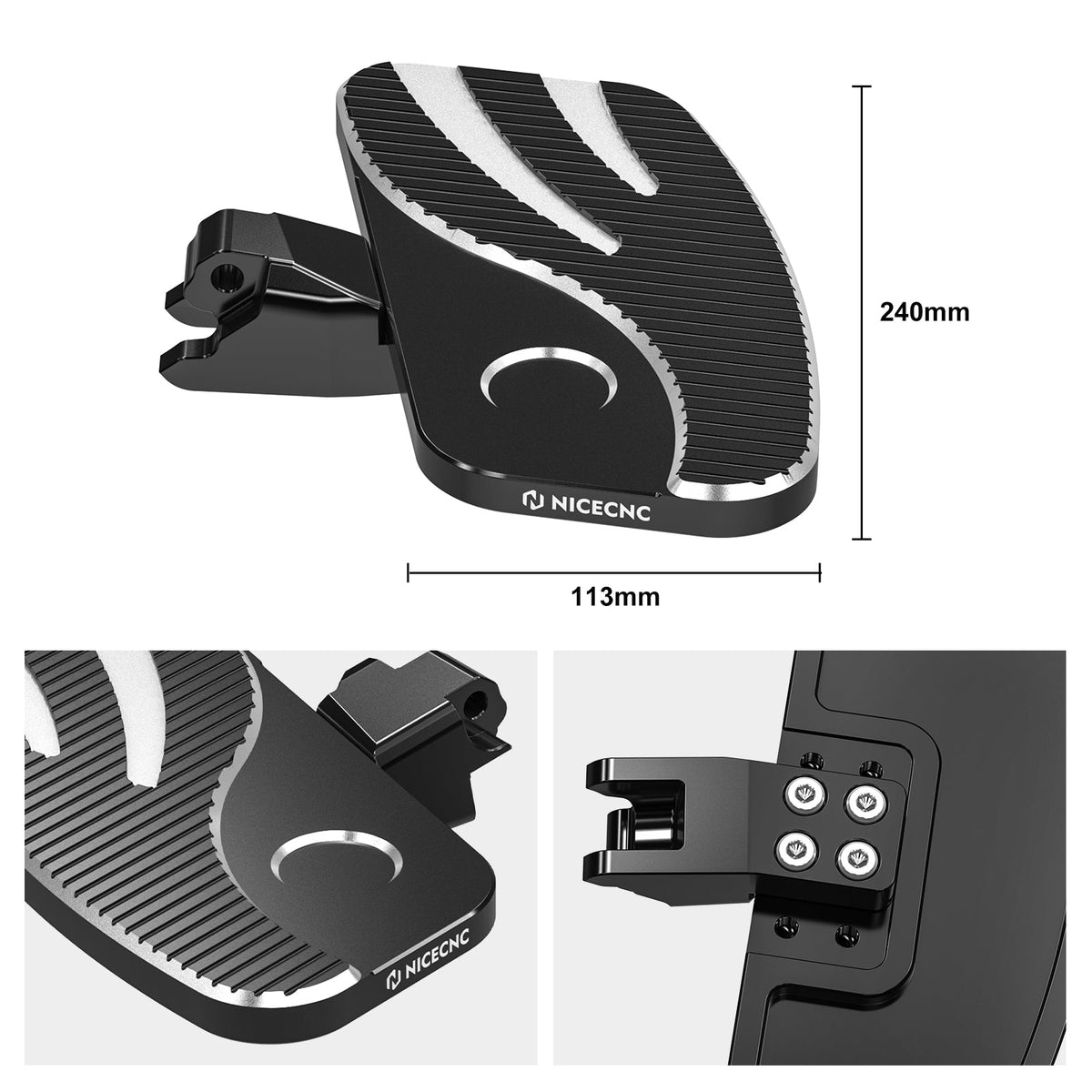 Enlarged Rider Foot Floorboards Pegs Rest Pedals For Can-Am Ryker 600 900 ACE