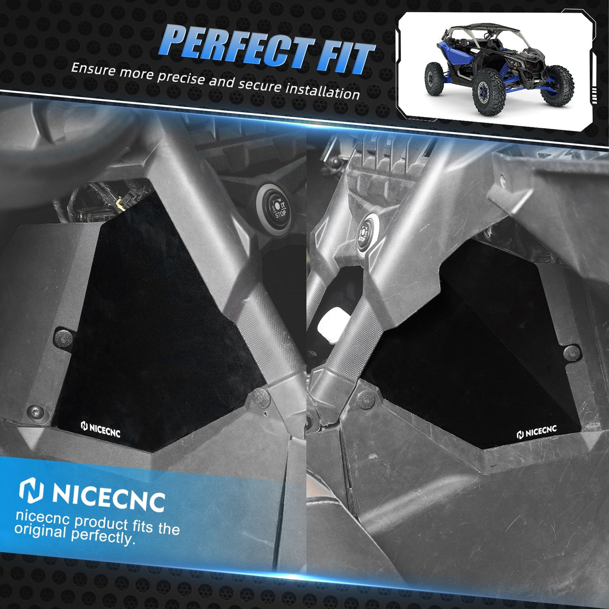 Glove Box Enclosure Panel Guard Cover Kit For Can-Am Maverick X3