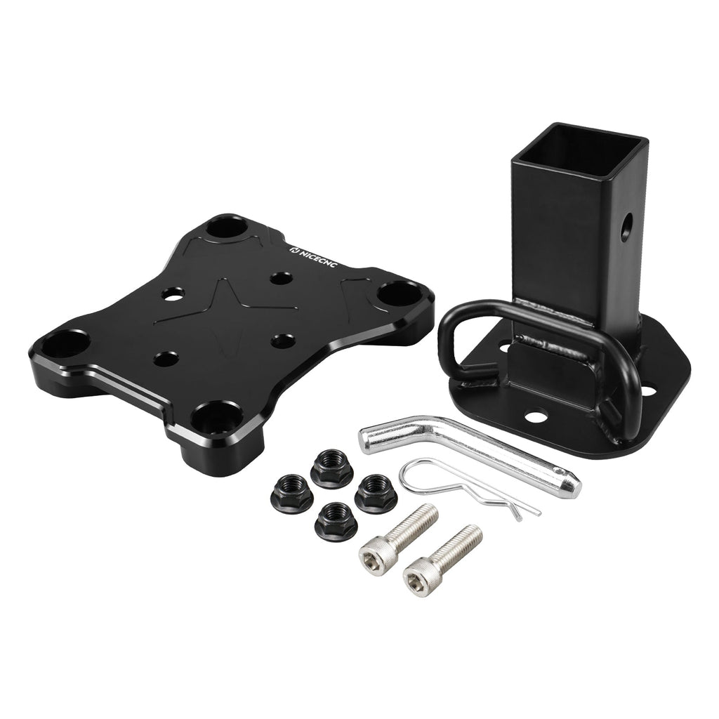 Rear Radius Rod Pull Plate 2" Hitch Receiver Kit For Can-Am Maverick X3 2017-2021