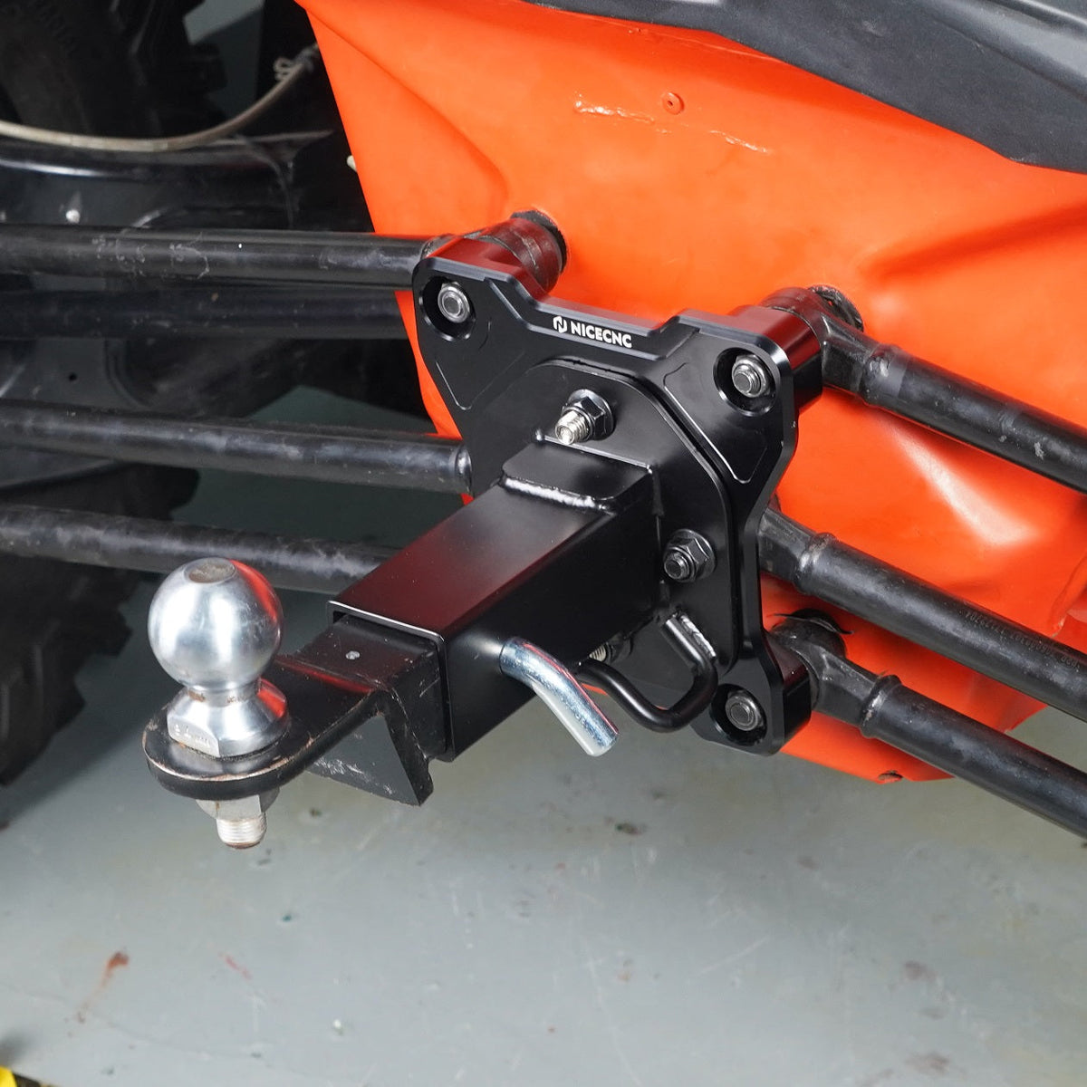 Rear Radius Rod Pull Plate 2" Hitch Receiver Kit For Can-Am Maverick X3 2017-2021