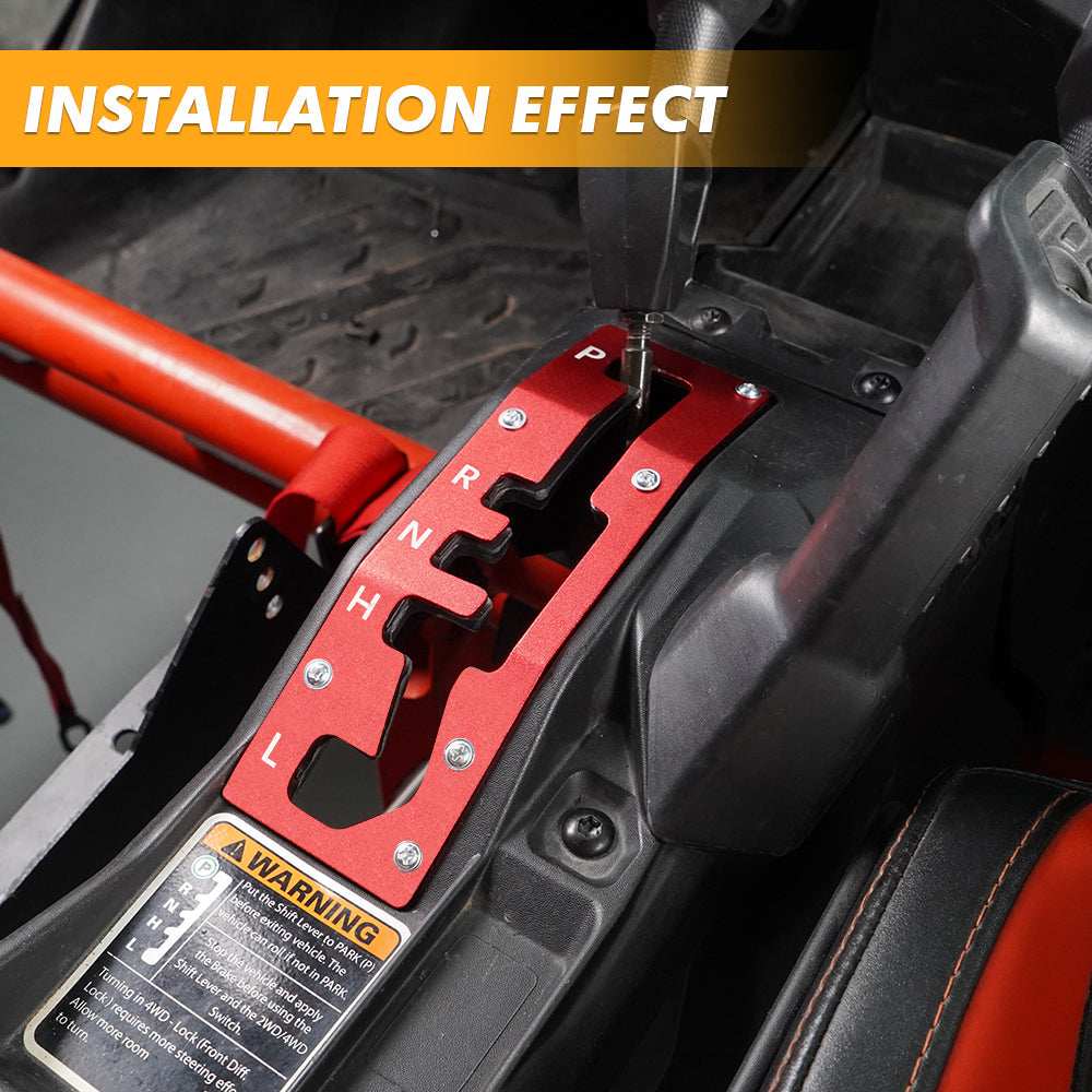 Billet Aluminum Shifter Gate Plate Panel For Can-Am Maverick X3 2017-2023